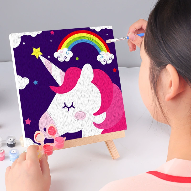 Цифровая живопись для детей 2024 новый стиль ручной работы diy раскраска акварель граффити раскраска заполненная акриловая живопись подарок