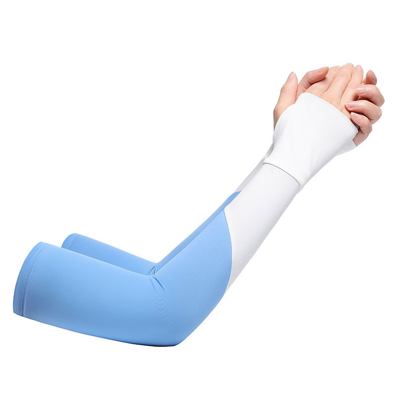 Mangas de hielo con protección solar, mangas delgadas para mujer, mangas de mano resistentes a los rayos UV de todo fósforo de moda, protección de los brazos largos para la conducción en verano