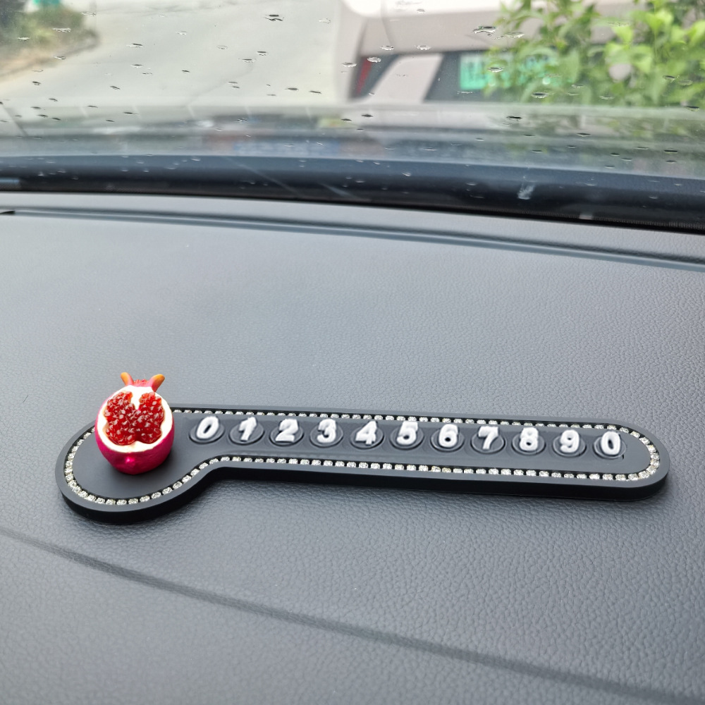 Placas de estacionamiento temporales de automóviles mujeres lindas tarjetas telefónicas de automóviles tarjetas de número de teléfono móvil adornos de decoración