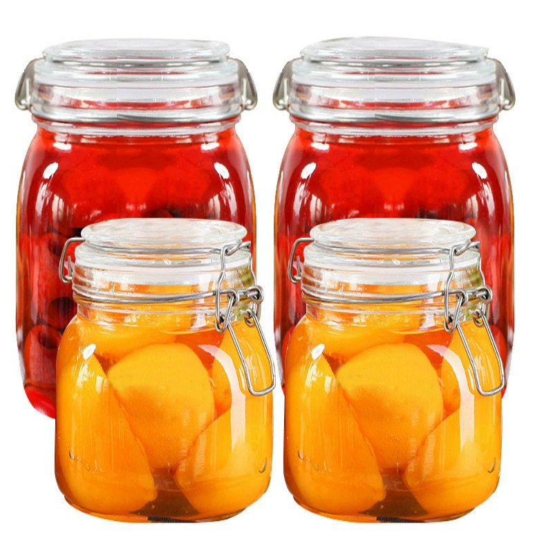 Герметичная стеклянная банка для еды, бутылка для меда, вина, банка для маринадов, банка для солений, пустая бутылка для хранения, сахарница