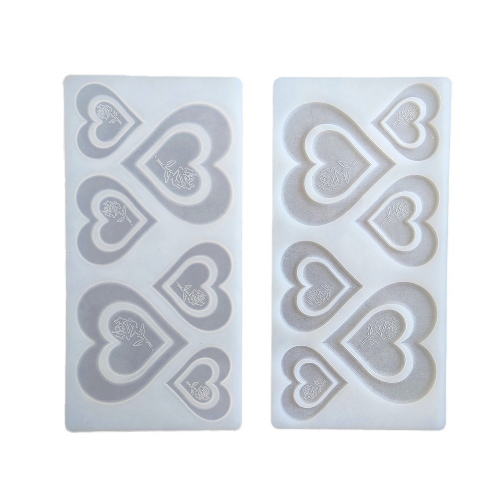 6 compañías de amor rosas 81 chocolate molde de silicona molde de dulces galletas DIY utensilios de decoración