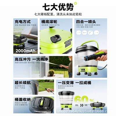 Folding Water Tank Wireless Portable car washer