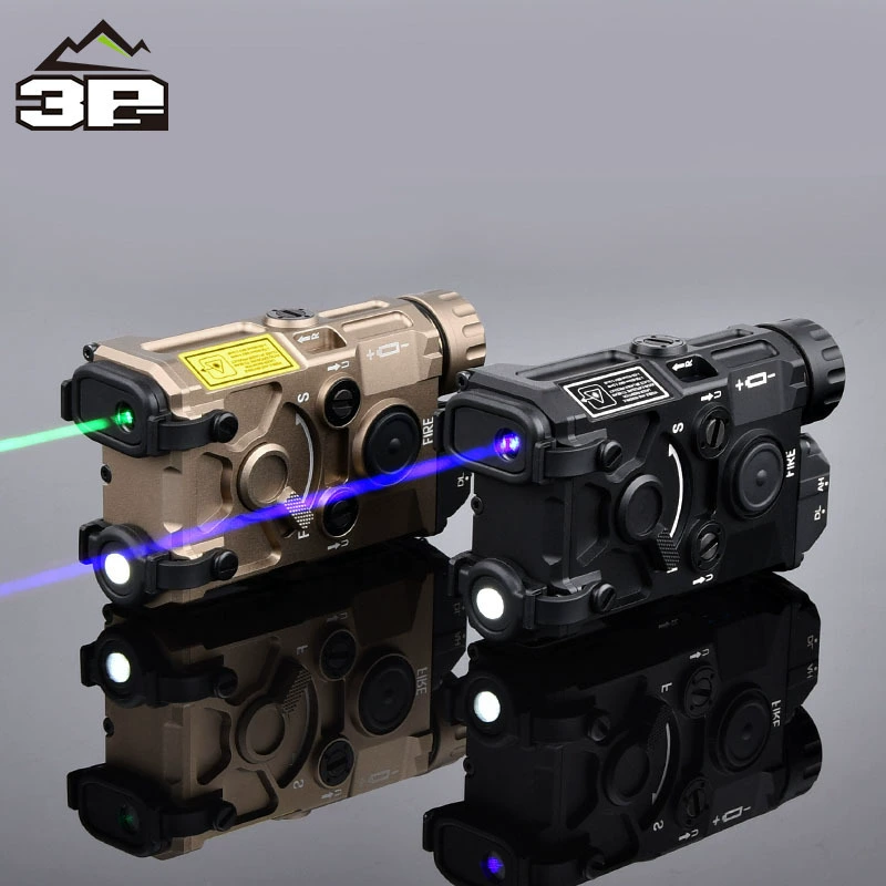 Metal laser pointer with laser, lights, battery case