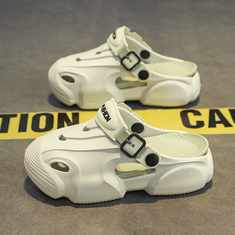 2025 Пара Стильные Крокодиловые Туфли Мужские Сандалии на Толстой Подошве для Большого Детства Баотоу Тапочки Девочки Пляжная Обувь для Воды