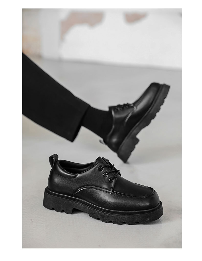 Damenschuhe Derby-Schuhe mit quadratischer Spitze Lederschuhe Herrenschuhe Frühjahr neue niedrige kleine Lederschuhe Jugend Freizeitschuhe Schuhe Lederschuhe mit großen Zehen_voghion.com