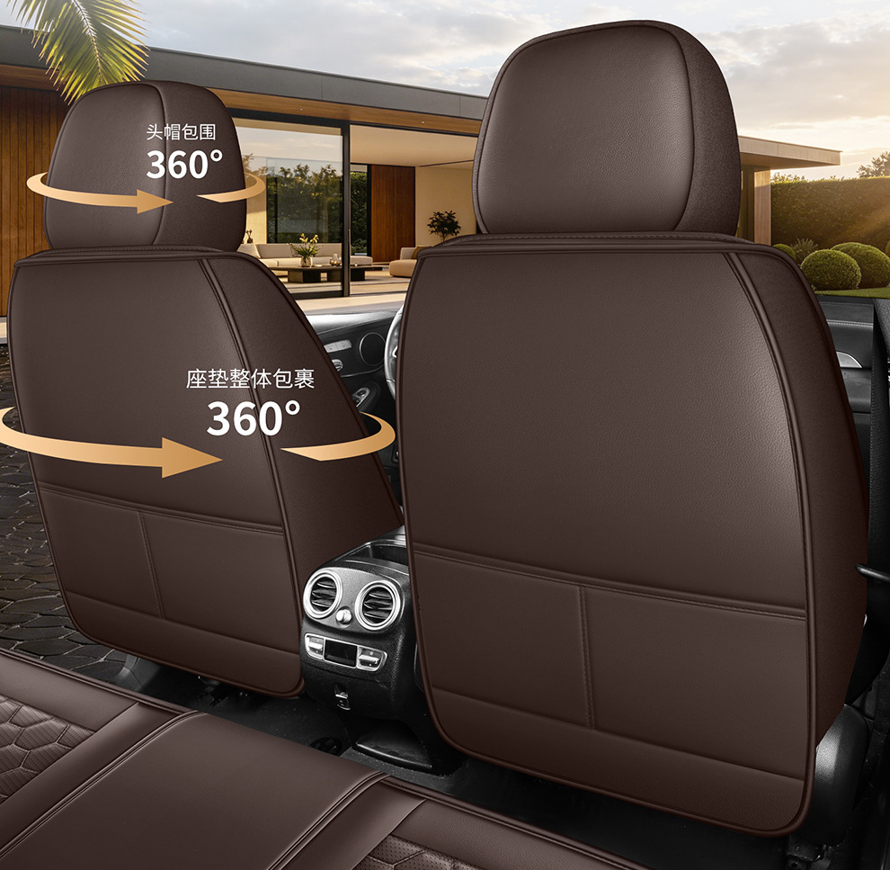 2026 New Model Car Seat Covers Wholesale, Universal for All Seasons, Five-Seater, Durable Leather, Breathable, Non-Slip, Amazon New Product Seat Cushions
