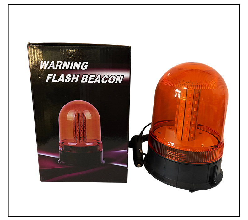 80Led Vehicle-Mounted Magnetic Warning Light 10-30V Yellow Strobe Light Construction Vehicle Forklift Construction Signal Indicator Light