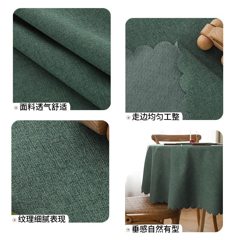 Amazon gran toal de mesa redonda impermeable a prueba de aceite color sólido toal de mesa de comedor doméstico TPU cubierto redondo toal de mesa de comedor mayorista