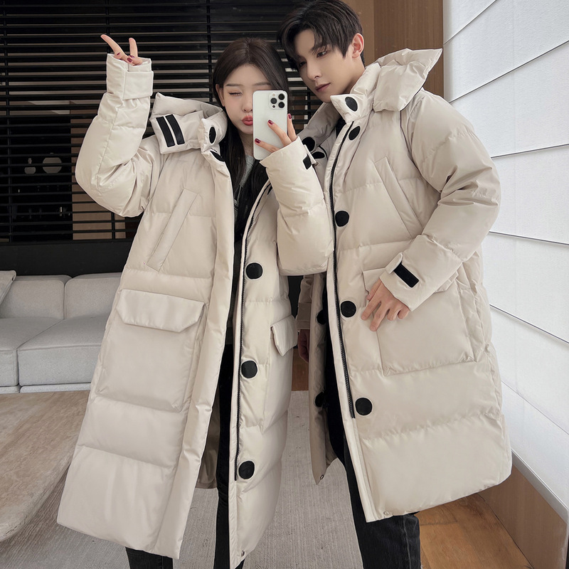 Moho Northeast Thickeneded down Jacket for Men and Women, Waterproof, Cold-Proof and Warm Harbin Travel Equipment Couple Long Jacket Moho Northeast Thickeneded down Jacket for Men and Women, Waterproof, Cold-Proof and Warm Harbin Travel Equipment Couple Long Jacket
