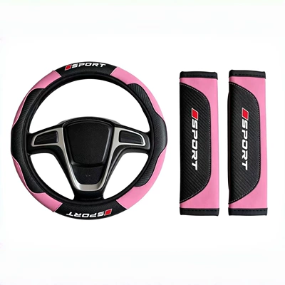 Amazon Temu labeling and shipping: Sürətlər qutusu və əl tormozu başlıqları - pink-three-piece-set