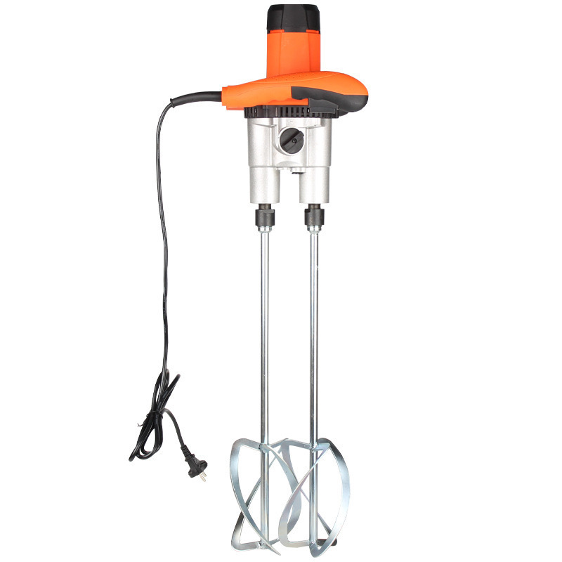 High-power industrial electric mixer double-rod ash-beating machine hand-held household cement ash-stirring machine putty