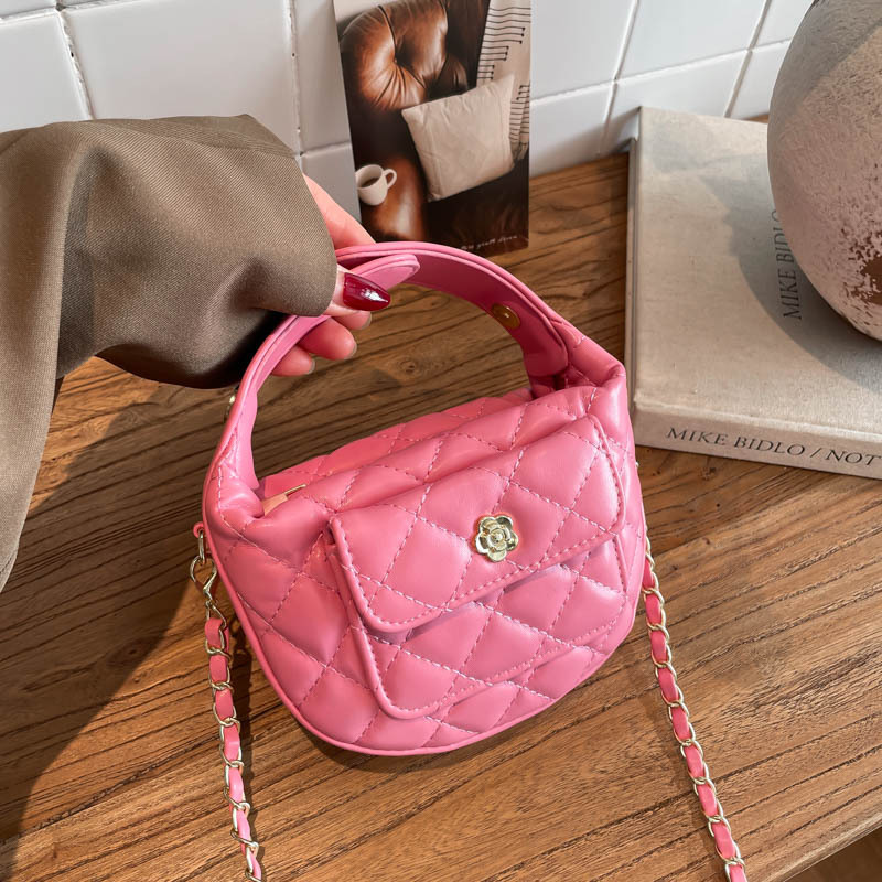 Pequeño viento de fragancia personalidad de diamante pu bolso de mano de mujer otoño 2026 nuevo estilo versátil bolso de hombro de mujer