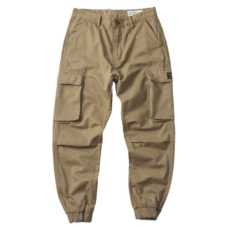 GDDQSDC tipo duro camuflaje táctico overoles hombres y mujeres de estilo americano retro casual suelta pantalones atados al tobillo pantalones de moda Primavera