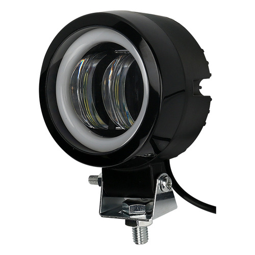 Square waterproof car work light angel eye LED light spotlight off-road light spotlight motorcycle auxiliary light