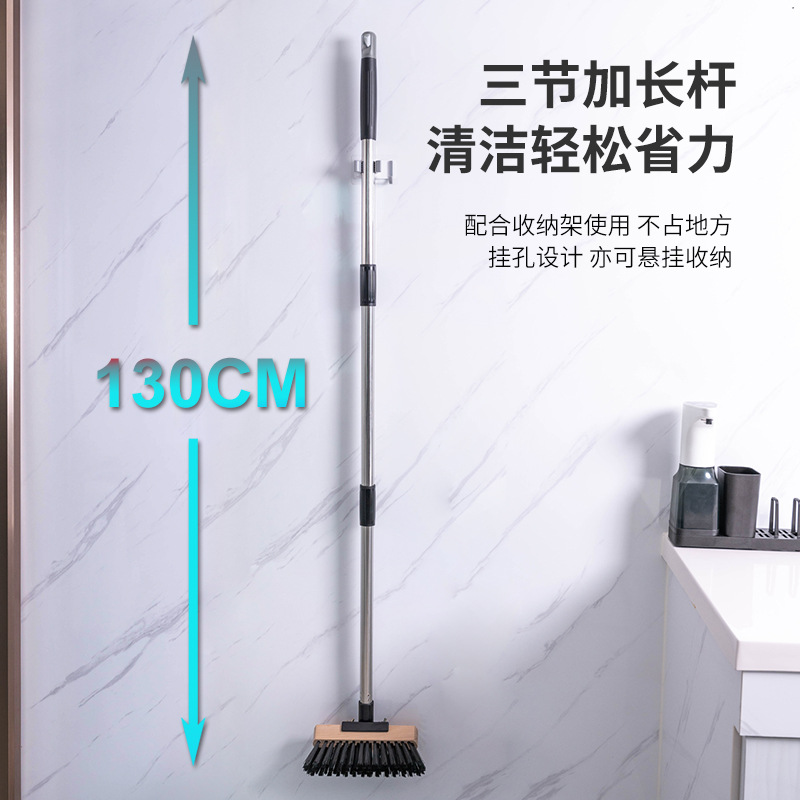바닥 브러시 긴 손잡이 강모 바닥 브러시 욕실 틈새 브러시 부엌 안뜰 도로 표면 청소 브러시 이끼 타일 브러시