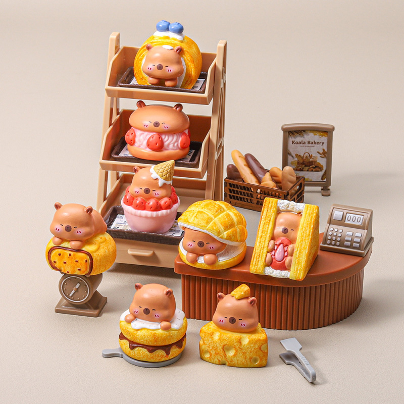 カピバラデザート食品おもちゃミニチュアシーンドールハウス寝室アクセサリー diy ブラインドバッグかわいい樹脂アクセサリー|undefined