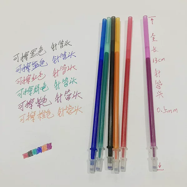 Erasable Refill Color Friction Easy Erasable Neutral Refill 0.5mm Orange Red Green Purple Multicolor Optional