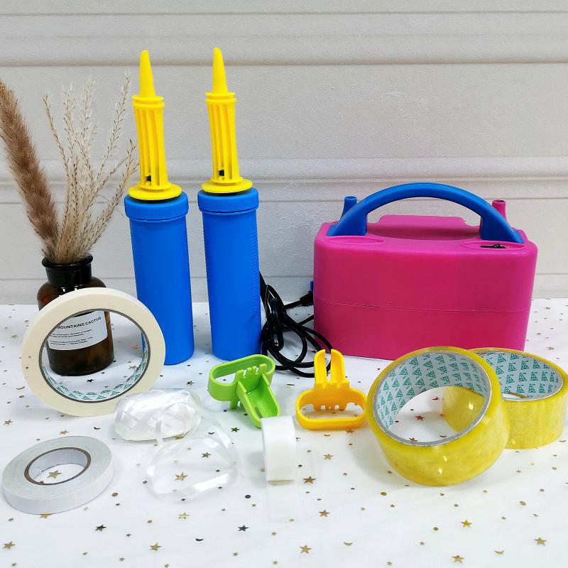 birthday balloon Two-way Hand Inflator Air pump balloon Dispensing Textured plastic balloon Bracket parts