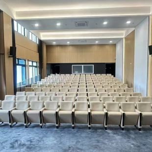 Β Auditorium Row of Tables and Chairs with Writing Board Lecture Hall Seats Conference Room Conjoined Row Chairs Theater Chairs Movie Theater