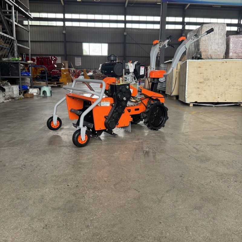 diesel de cuatro tracciones multifuncional micro-cultivador doméstico pequeño raspador de hierba refrigerado por aire diesel auto-propulsión triturador de hierba rotativo