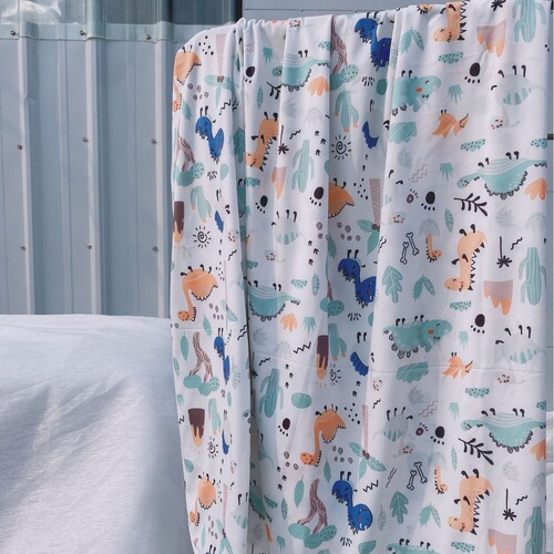  Cooling Summer Ice Silk Blanket Double Layer Children's Bed Cover Cooling Blanket Air Conditioner Toddler Girls Kindergarten Cool Sensation Towel Breathable Cool Sensation Towel