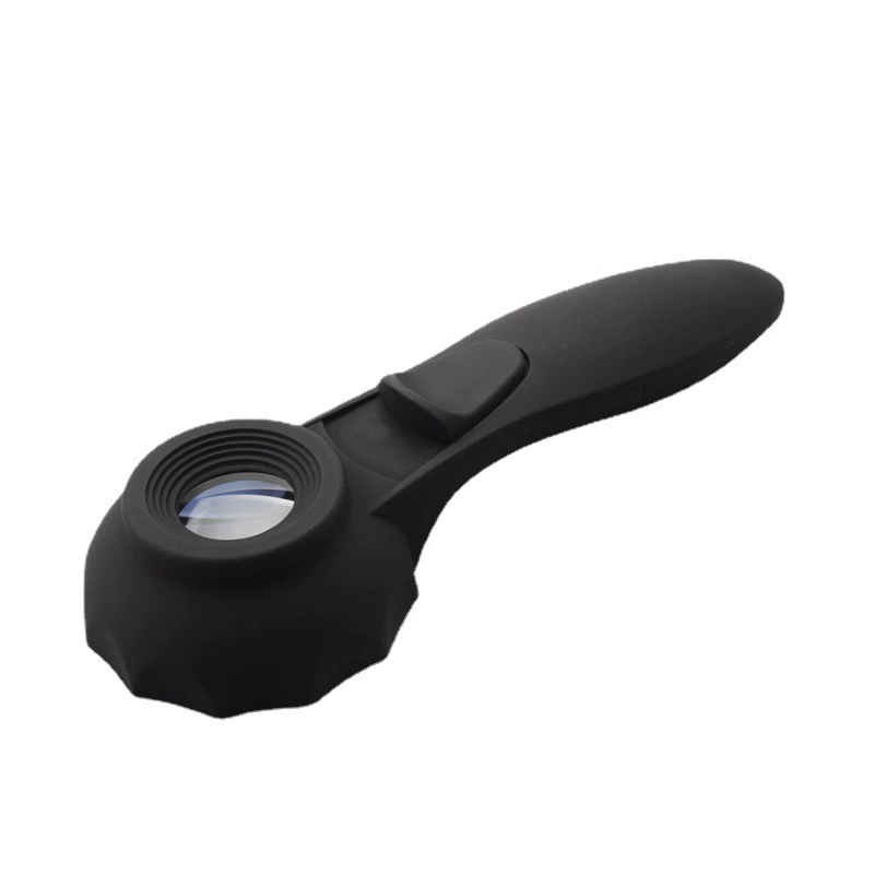 Увеличительное стекло для электронной коммерции 6LED световая ручка черная со световой 30-кратной оптической линзой для пожилых людей, детей и детей 20 мм оптом