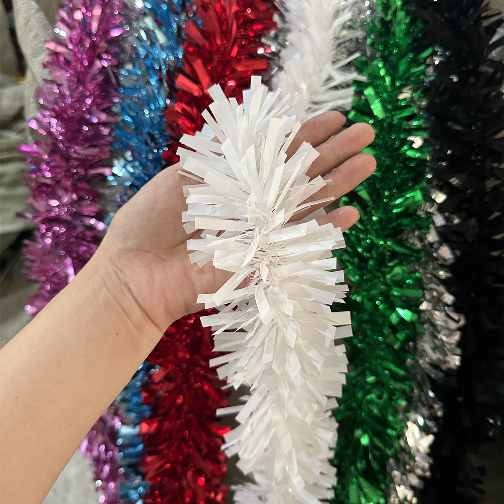 Transfronterizo Amazon explosivo diseño de Navidad decoración de hojas anchas fiestas de fiestas de lana 9cm2 metros de cifrado