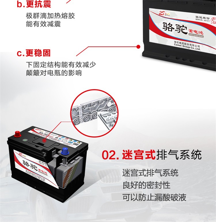 Camel Df Swan Car Battery Suitable for Wuling, Baojun, Changan, Dongfeng, Chevrolet, Byd 12V Wholesale