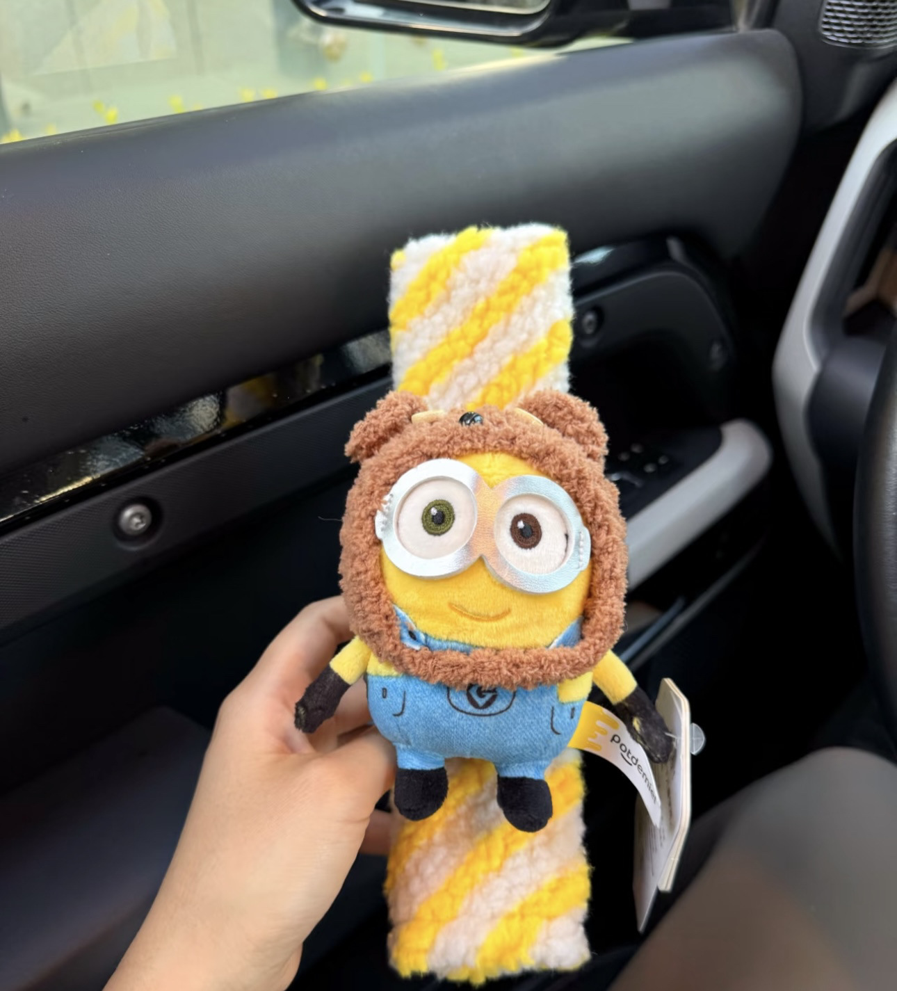Cute Minion Car Seat Belt Shoulder Cover Car Decoration Car Goods New Car Gift for Girls