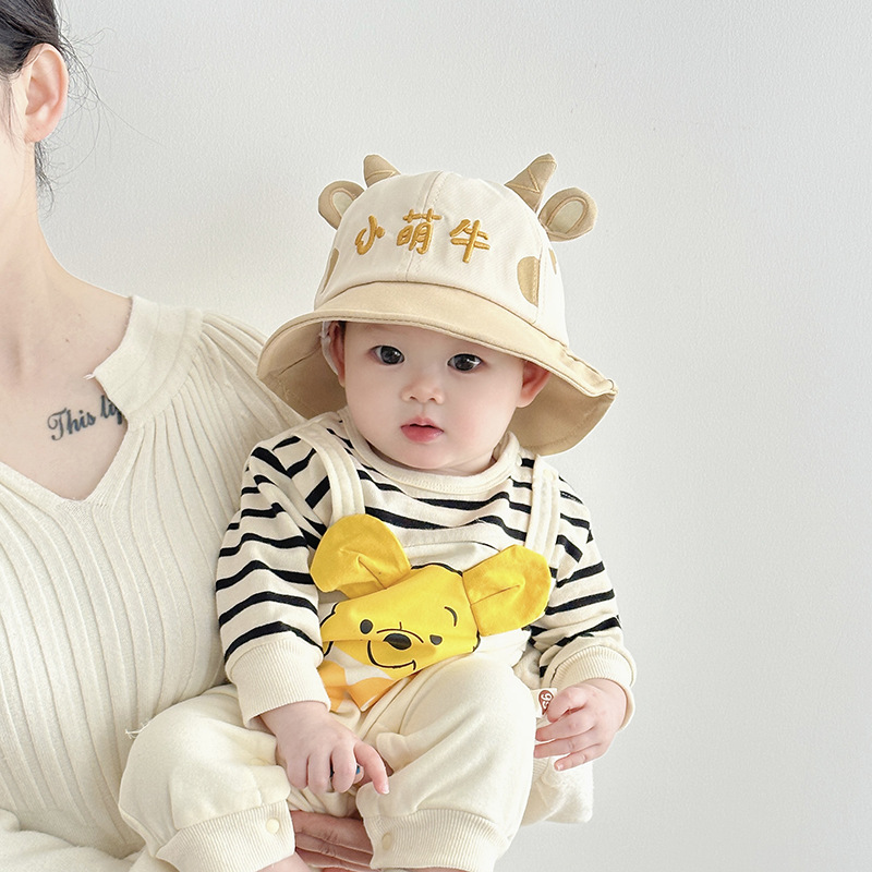 Sombreros para niños primavera y otoño delgados lindos super grandes bisel sombrero de pescador de protección solar para hombres y mujeres bebés viajan sombrero de verano