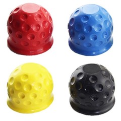 国境を越えた売れ筋トレーラーボール保護キャップ金属ボールヘッド保護カバー PVC ソフトボールカバー赤、青、黒、黄色の衝突防止
