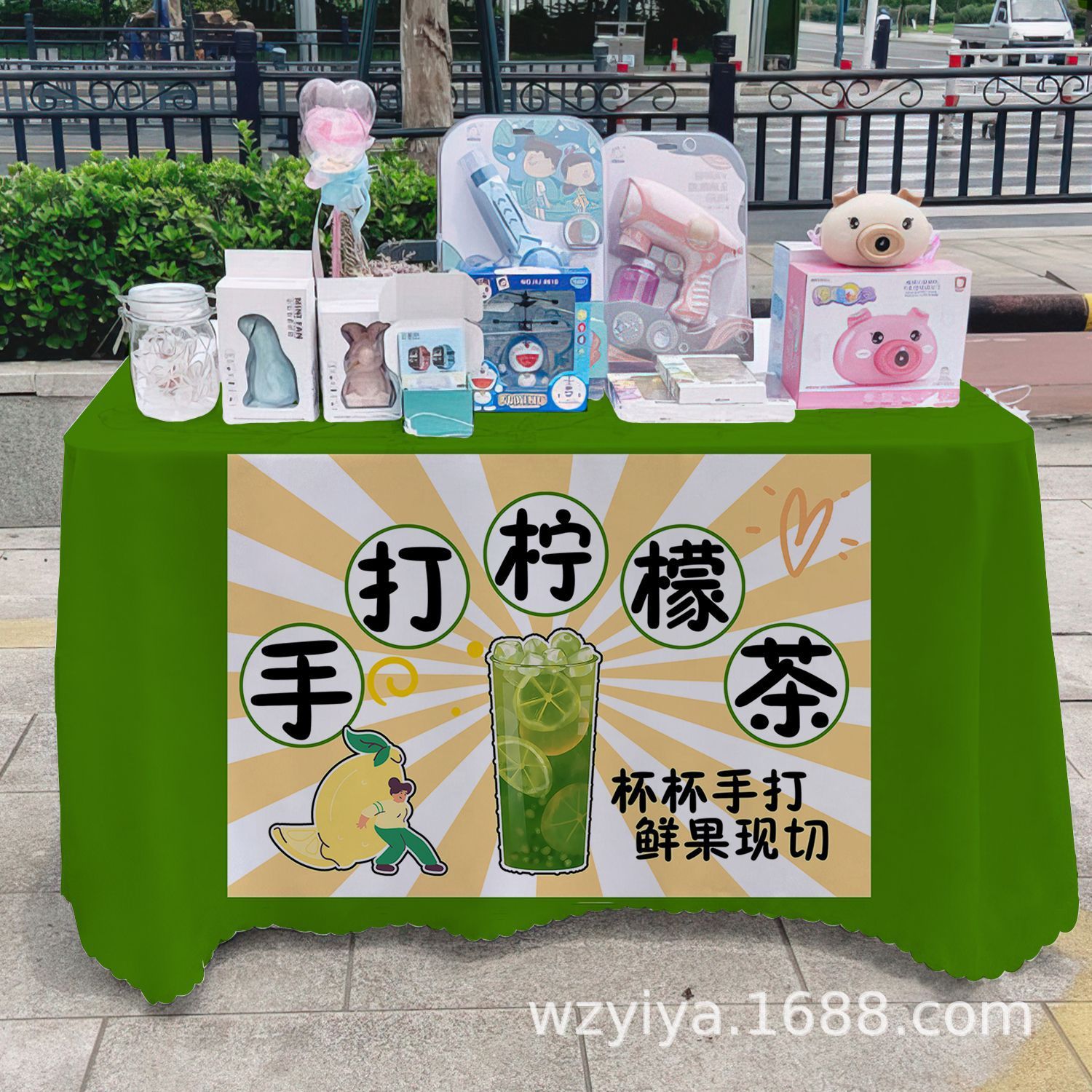 Mantel de té de limón hecho a mano