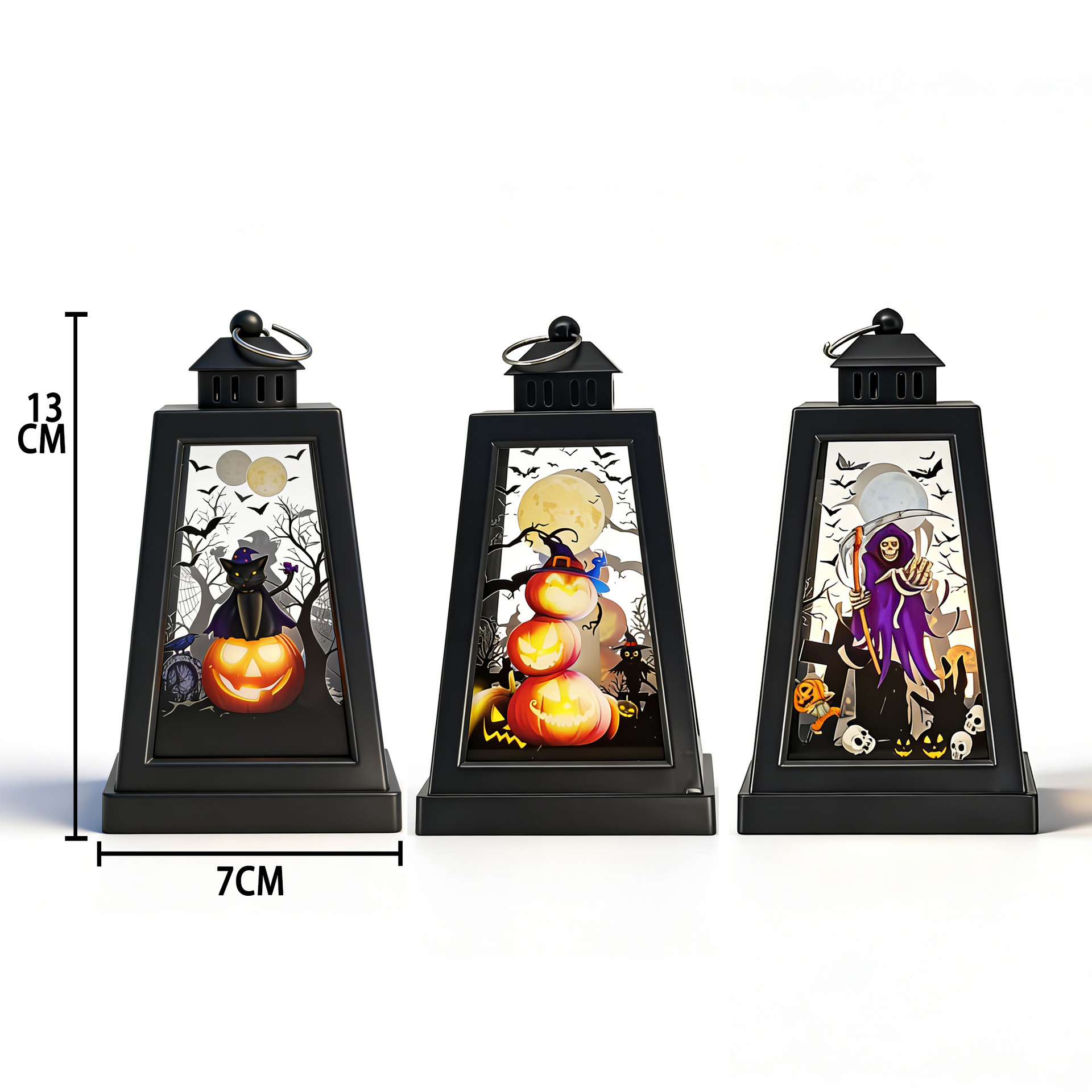Lámparas de viento transfronterizas de Halloween decoraciones luminosas accesorios adornos LED luz nocturna diseño de escena de fiesta