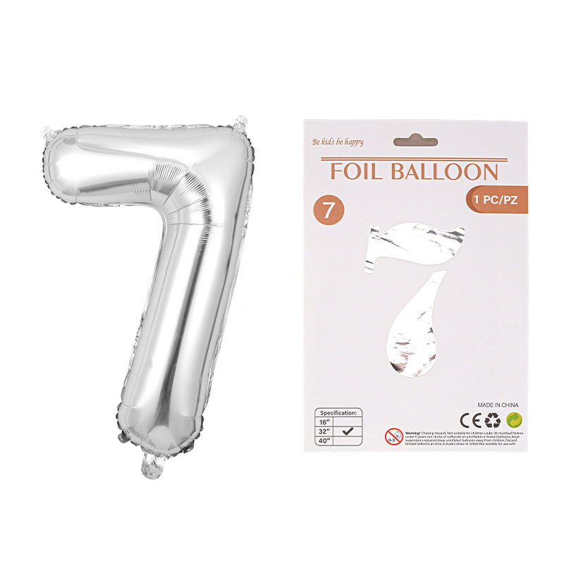Globo de película de aluminio digital de 32 pulgadas, tarjeta de papel, tapa dura, paquete individual, cuerpo delgado, fiesta digital, globo decorativo flotante