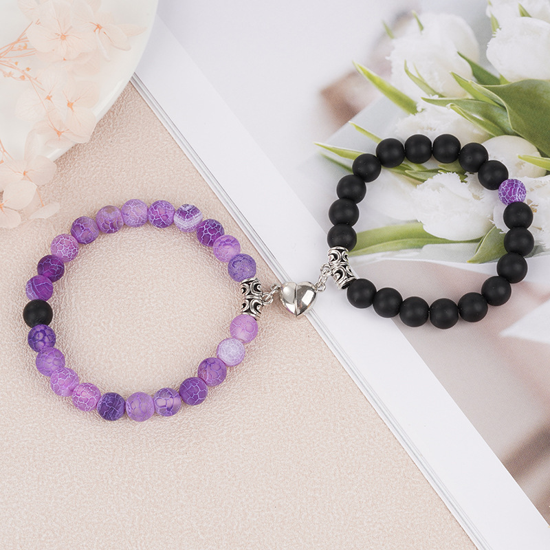 26g Weight Alloy Pendant Material Bracelets Classification Simple Style Geometric Alloy Natural Stone Beaded Chain Bracelets In Bulk