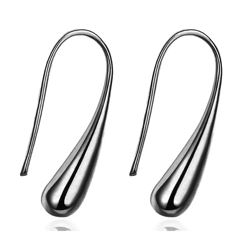 8g Weight Copper Ear Needle Material Earrings Classification 1 Pair Quantity Travel, Street, Shopping Occasion Copper Material U Shape, Water Droplets Pattern Women's Gender Plating Design Basic, Streetwear, Cool Style Style 1 Pair Basic Streetwear Cool Style U Shape Water Droplets Plating Copper Earrings 17