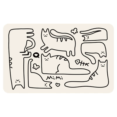 Entrance Door Entrance Stain-Resistant Floor: Avtomobil döşəmə paspasları - line-drawing-mimi-rounded-rice-4060cm-new-diatom-mud