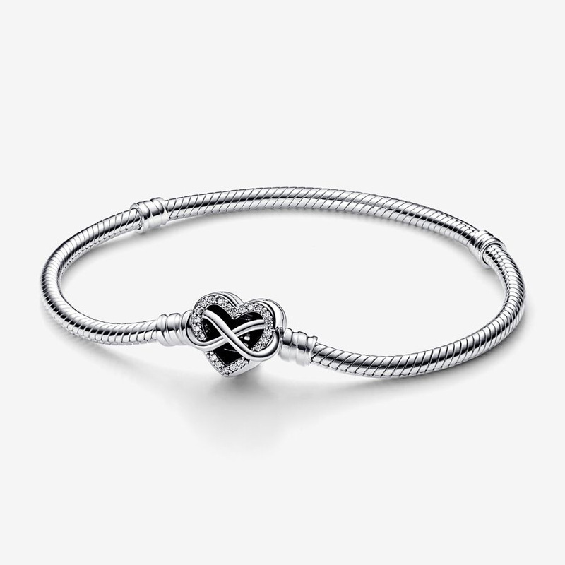 Pandora Copper Base Chain Bracelet for Women and Men with Crown Zircon Classic Hot-Selling Snake Bone Bracelet DIY Making