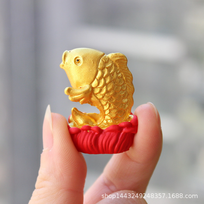 Creative micro-landscape ornaments miniature resin model New Year fortune tree cornucopia lucky fish fat member