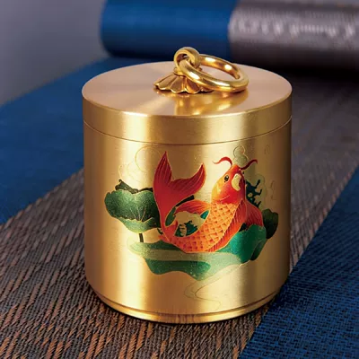 Creative Painted Ashtray for Home Car ashtray - koi-playing-with-lotus-77282