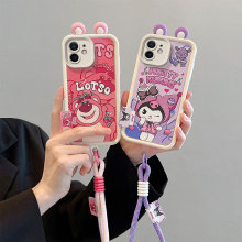 卡通草莓熊适用OPPOReno13手机壳A58/A72跨境潮流RENO12F/A57男女