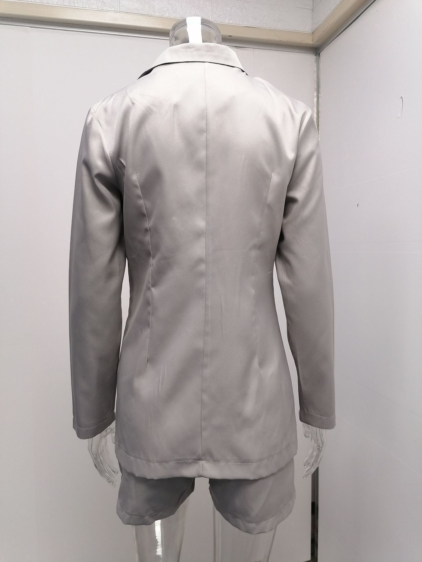 Elegantes Damen Blazer Set Langarm Für Herbst Und Winter Mode_voghion.com