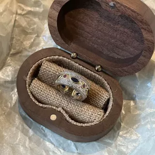 Vintage中世纪感·移动城堡气质造型感复古拉丝银高级指环