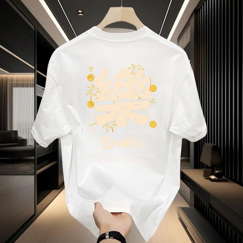 White women's short-sleeve T-shirt 2024 spring new stylish small shirt loose plus size half-sleeve T-shirt top Instagram trendy