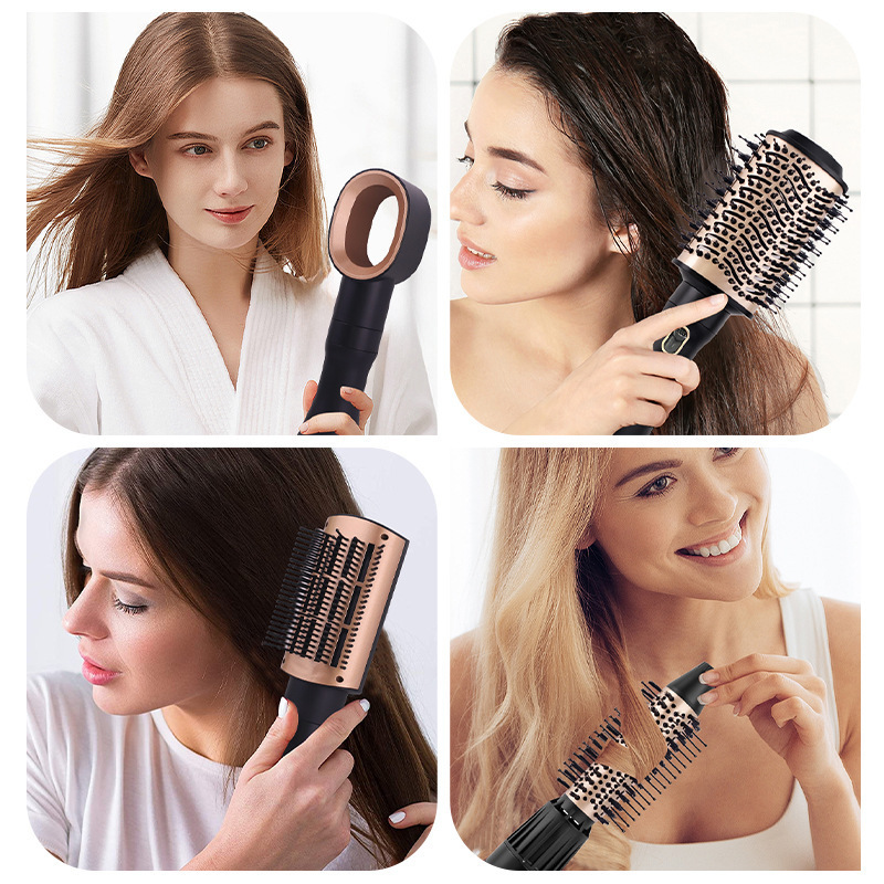 四合一の熱風櫛ヘアドライヤーマイナスイオンドライヤー多機能ヘアアイロン|undefined