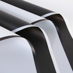 邊框啞光膜黑白貴族包裝紙新品霧面紙花藝花束防水韓素包裝材料