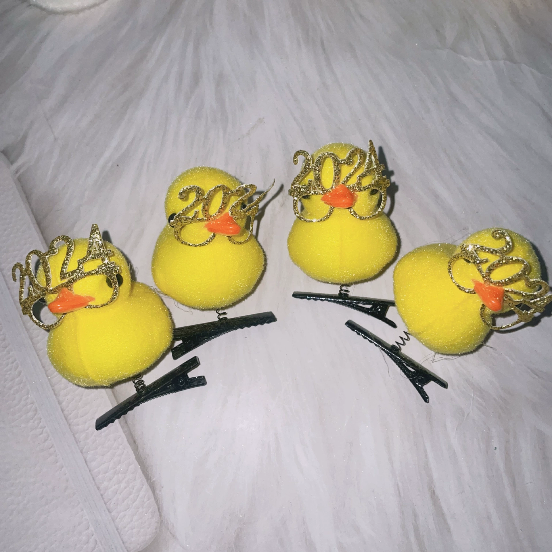Зажим для волос (B.Duck) Жёлтая утка, милый аксессуар для детей, 4 × 2 × 5 см
