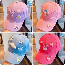 2025新款儿童帽子春秋款棒球帽可爱宝宝卡通鸭舌帽女童休闲百搭帽