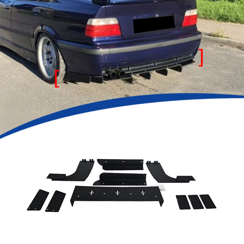 Suitable for 1992-1999 Bmw 3 Series E36 Rear Spoiler 10-Piece Set Matte Black Screw Installation