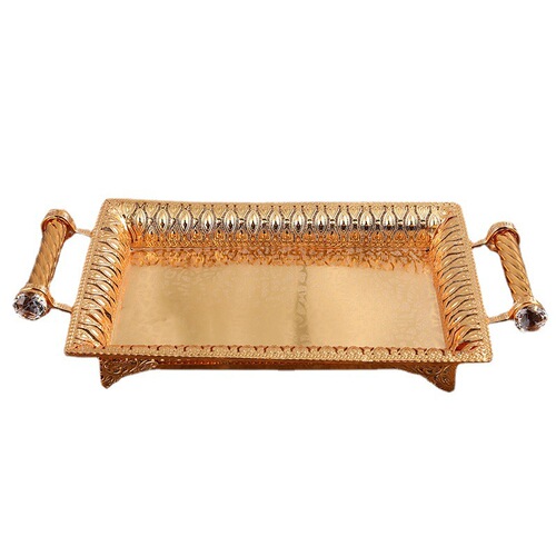  new high-end European style tray, household fruit tray, hotel ktv, fruit tray size alloy pastry tray